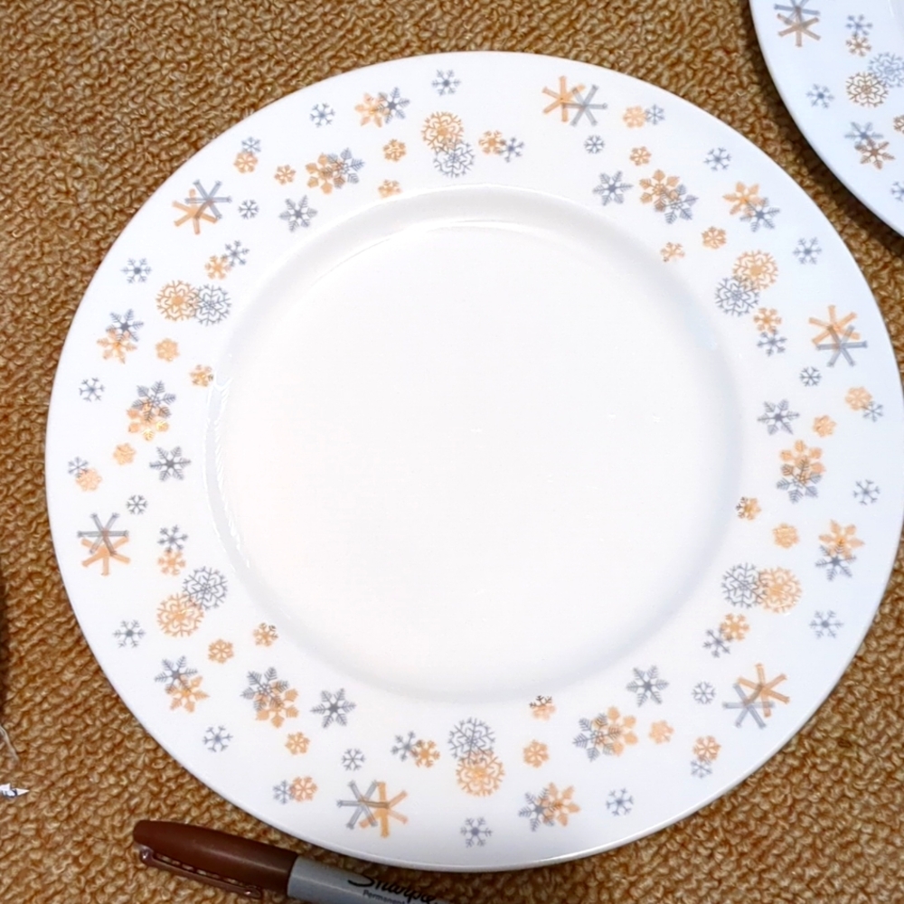 Wedgwood Snowstorm Dinner Plates Set of 4